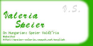 valeria speier business card